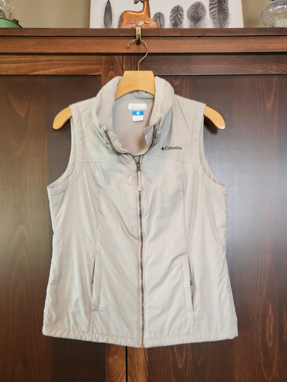 Columbia Women's Light Grey Fleece Lined Vest